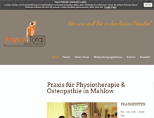 Tablet Screenshot of physio-total.com